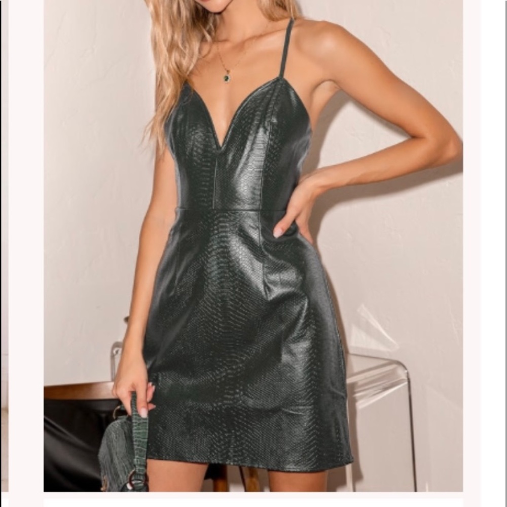 Vegan Leather Snake Dress